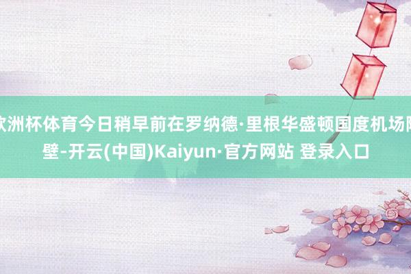 欧洲杯体育今日稍早前在罗纳德·里根华盛顿国度机场隔壁-开云(中国)Kaiyun·官方网站 登录入口