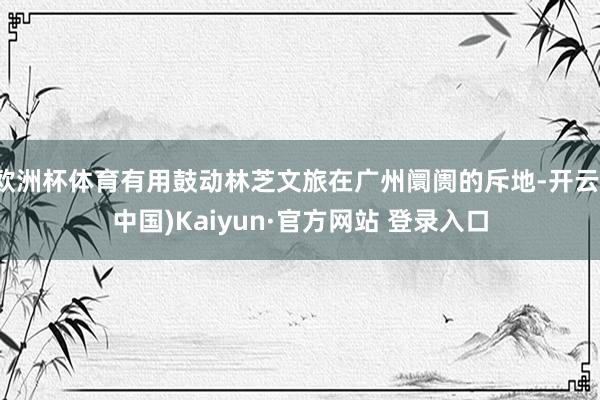 欧洲杯体育有用鼓动林芝文旅在广州阛阓的斥地-开云(中国)Kaiyun·官方网站 登录入口